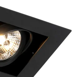 Moderne inbouwspot zwart verstelbaar - Oneon 70