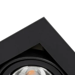 Moderne inbouwspot zwart verstelbaar - Oneon 70