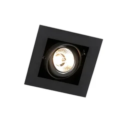 Moderne inbouwspot zwart verstelbaar - Oneon 70