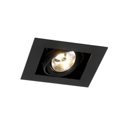 Moderne inbouwspot zwart verstelbaar - Oneon 70