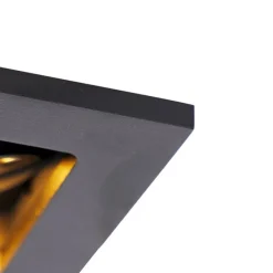 Moderne inbouwspot zwart verstelbaar - Qure