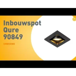 Moderne inbouwspot zwart verstelbaar - Qure