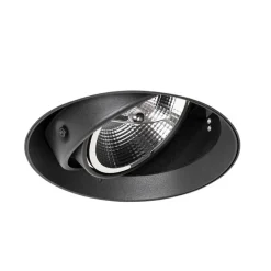 Moderne inbouwspot zwart GU10 AR111 rond trimless - Oneon