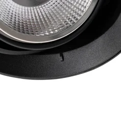 Moderne inbouwspot zwart GU10 AR111 rond trimless - Oneon