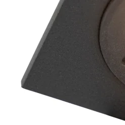 Moderne inbouwspot zwart vierkant IP44 - Xena