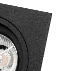 Moderne inbouwspot zwart verstelbaar - Chuck 70