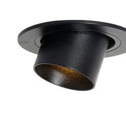 Moderne inbouwspot zwart GU10 35mm rond kantelbaar - Installa