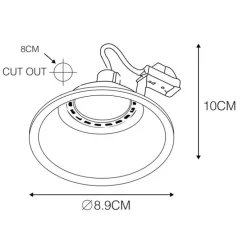 Moderne inbouwspot zwart GU10 50mm - Dept