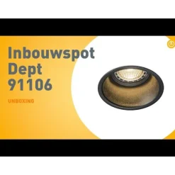 Moderne inbouwspot zwart GU10 50mm - Dept