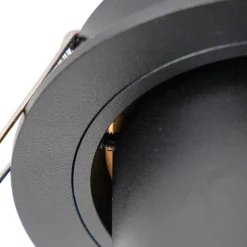 Moderne inbouwspot zwart rond kantelbaar - Installa