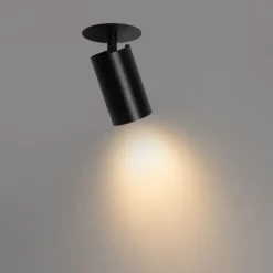 Moderne inbouwspot zwart GU10 50mm - Chels