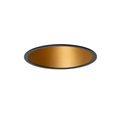 Moderne inbouwspot zwart met goud GU10 50mm IP44 - Dept