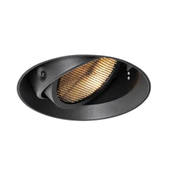 Moderne inbouwspot zwart GU10 AR111 rond trimless - Oneon Honey
