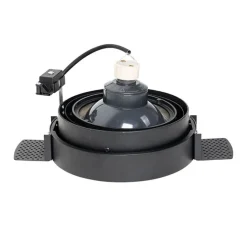 Moderne inbouwspot zwart GU10 AR111 rond trimless - Oneon Honey