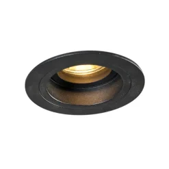 Moderne inbouwspot zwart 9,2 cm draai- en kantelbaar - Chuck
