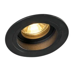 Moderne inbouwspot zwart 9,2 cm draai- en kantelbaar - Chuck