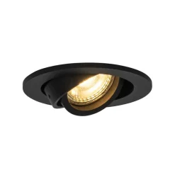 Moderne inbouwspot zwart kantelbaar - Club