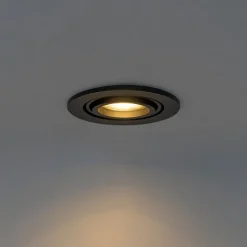 Moderne inbouwspot zwart kantelbaar - Club