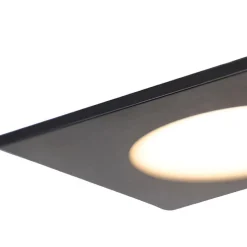 Moderne inbouwspot zwart incl. LED 3-staps dimbaar IP65 - Simply