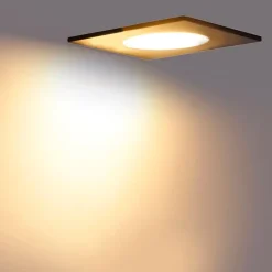 Moderne inbouwspot zwart incl. LED 3-staps dimbaar IP65 - Simply