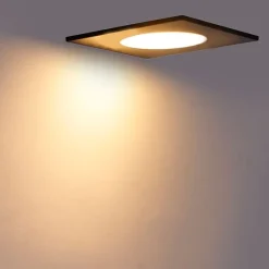 Moderne inbouwspot zwart incl. LED 3-staps dimbaar IP65 - Simply