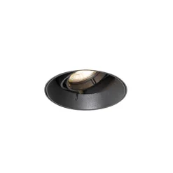 Moderne inbouwspot zwart GU10 rond trimless - Oneon