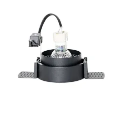 Moderne inbouwspot zwart GU10 rond trimless - Oneon