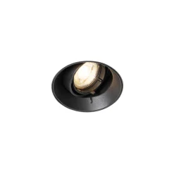 Moderne inbouwspot zwart GU10 rond trimless - Oneon