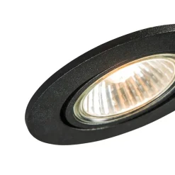 Moderne inbouwspot zwart kantelbaar - Cisco