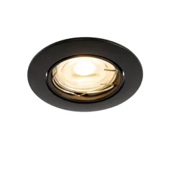 Moderne inbouwspot zwart 35 mm kantelbaar - Edu