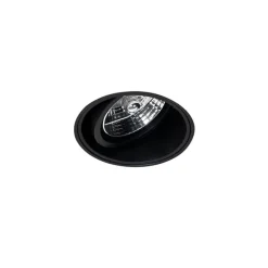 Moderne inbouwspot zwart trimless - Impact 70