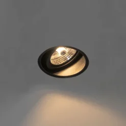 Moderne inbouwspot zwart trimless - Impact 70