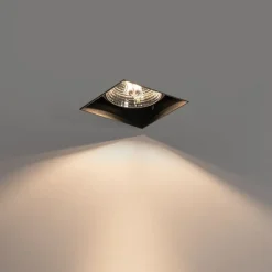 Moderne inbouwspot zwart GU10 AR70 trimless - Oneon