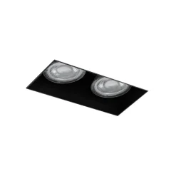 Moderne inbouwspot zwart GU10 trimless 2-lichts - Oneon