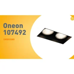 Moderne inbouwspot zwart GU10 trimless 2-lichts - Oneon