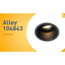 Moderne inbouwspot zwart draai- en kantelbaar - Alloy