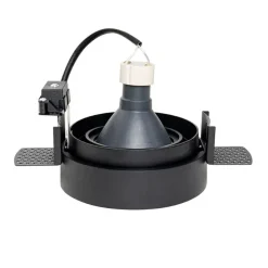 Moderne inbouwspot zwart GU10 AR70 rond trimless - Oneon Honey