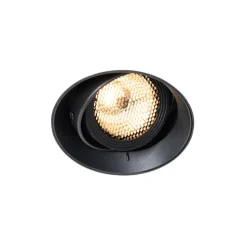 Moderne inbouwspot zwart GU10 AR70 rond trimless - Oneon Honey