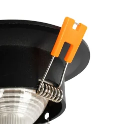 Moderne inbouwspot zwart GU10 50mm - Gijs