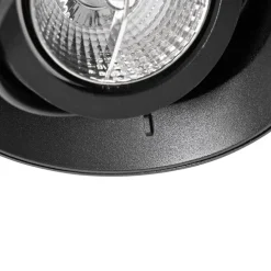 Moderne inbouwspot zwart GU10 AR70 rond trimless - Oneon