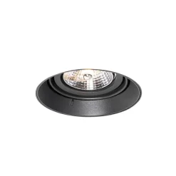 Moderne inbouwspot zwart GU10 AR70 rond trimless - Oneon