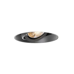 Moderne inbouwspot zwart GU10 AR70 rond trimless - Oneon
