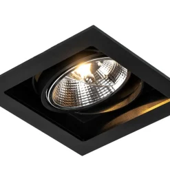 Moderne inbouwspot zwart 18 cm verstelbaar - Artemis 111