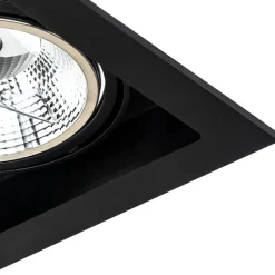 Moderne inbouwspot zwart 18 cm verstelbaar - Artemis 111