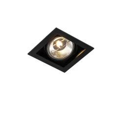 Moderne inbouwspot zwart 18 cm verstelbaar - Artemis 111