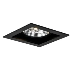 Moderne inbouwspot zwart 18 cm verstelbaar - Artemis 111