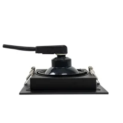 Moderne inbouwspot zwart 18 cm verstelbaar - Artemis 111