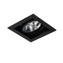 Moderne inbouwspot zwart 18 cm verstelbaar - Artemis 111