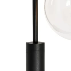 Moderne lantaarn zwart met helder glas 200 cm IP44 - Sfera
