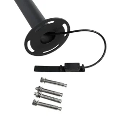 Moderne lantaarn zwart met helder glas 200 cm IP44 - Sfera